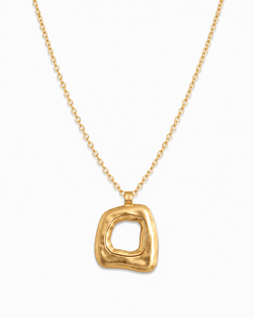 AURA SCULPTED GOLD NECKLACE - ÉCLAT MARBELLA