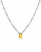 Citrine Drop Tennis Necklace - ÉCLAT MARBELLA