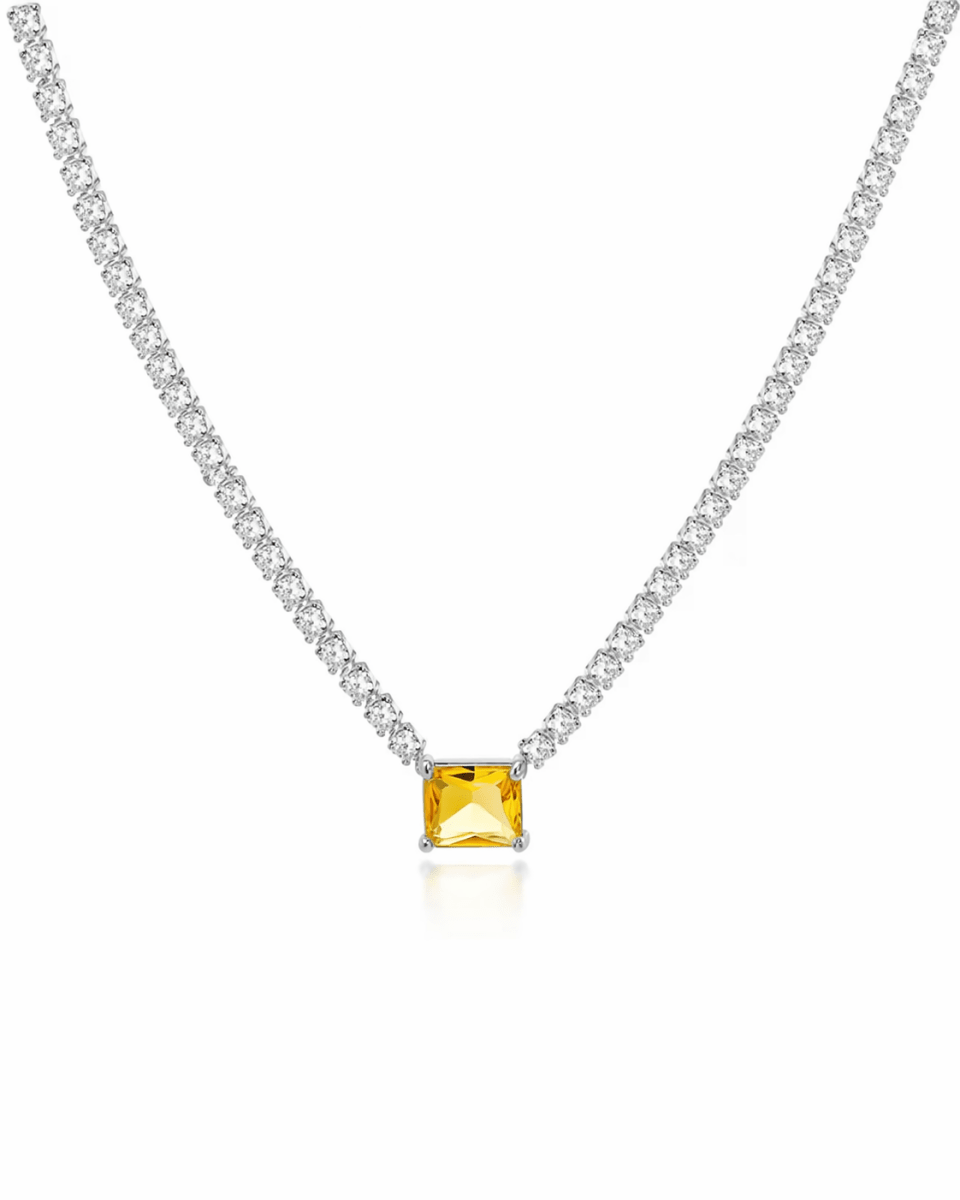 Citrine Tennis Necklace - ÉCLAT MARBELLA