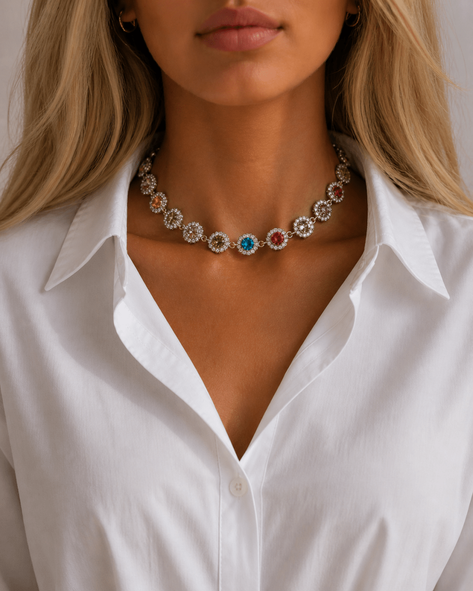 Confetti Stone Necklace - ÉCLAT MARBELLA