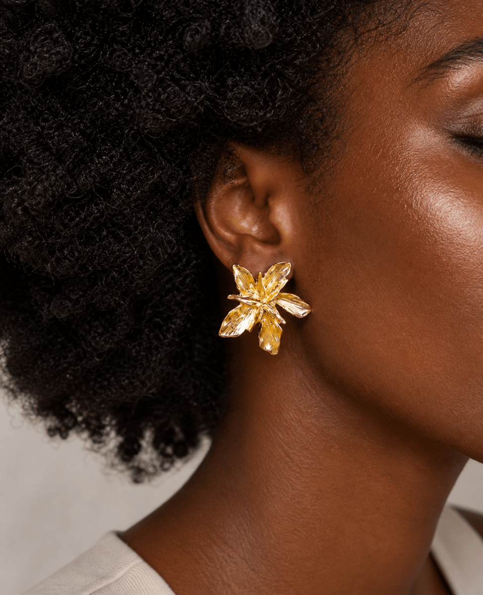 Jasmine Stud Earrings - ÉCLAT MARBELLA
