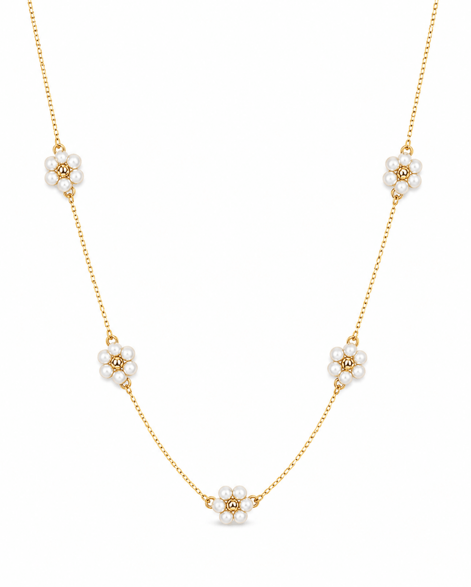 Pearl Daisy Chain Necklace - ÉCLAT MARBELLA
